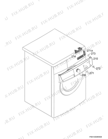 Взрыв-схема стиральной машины Zanussi ZWF71340W - Схема узла Command panel 037